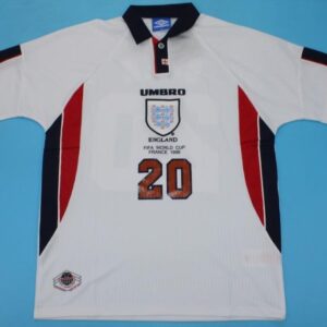 England national team soccer jersey WC98 - Image 7