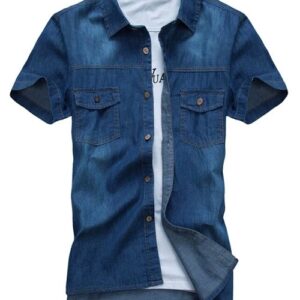 Jaraguar denim cotton shirt short sleeve