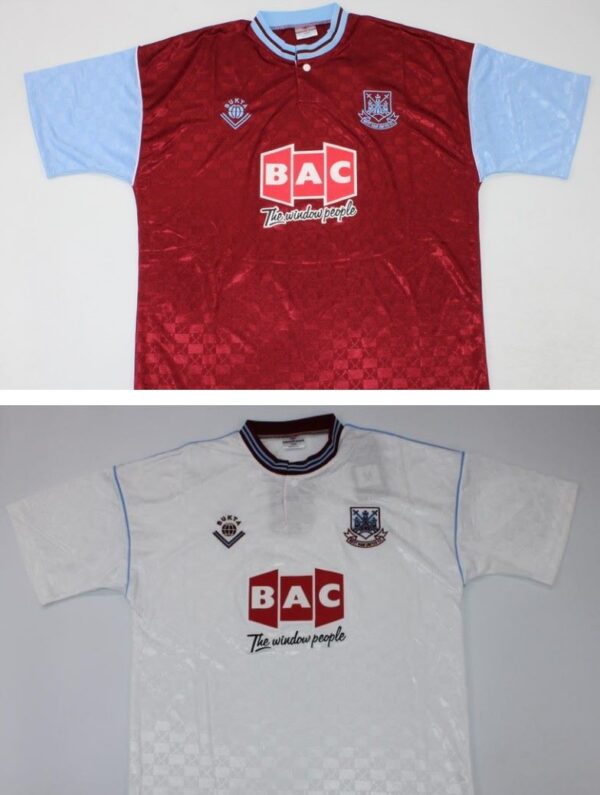 West Ham retro football jersey 1989-1990