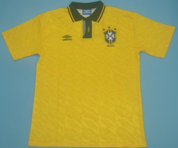 Brazil retro great soccer jersey 1992-1993