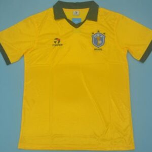 Attractive Brazil retro jersey World Cup 1986