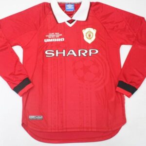 Manchester United retro soccer jersey CL final 1999 - Image 7