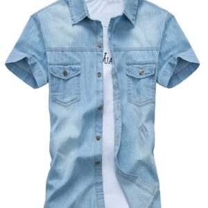 Jaraguar denim cotton shirt short sleeve - Image 7