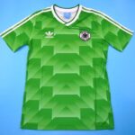World Cup 1990 West Germany green soccer jersey