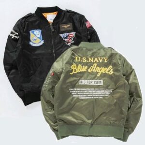 Comfortable Blue Angels US Navy MA1 bomber jacket