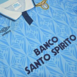 SS Lazio Roma elegant retro soccer jersey 1991-1992 - Image 3