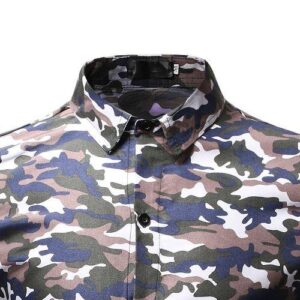 High quality camouflage military mens shirt 100% cotton - Image 6