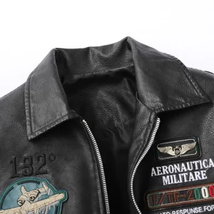 Aeronautica Militare vintage leather jacket - Image 5