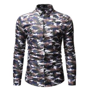 High quality camouflage military mens shirt 100% cotton