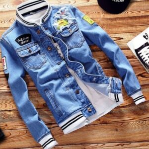 Fashion Denim Mens Jean Jacket 2022 - Image 3