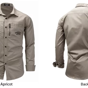Fredd Marshall casual military shirt long sleeve 2022 - Image 7