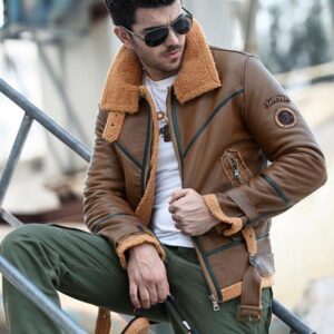77City Killer leather wool Air Force Pilot Jacket - Image 4