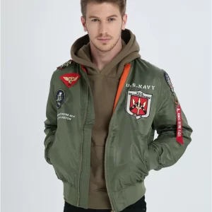 US Navy MA1 Top Gun bomber Jacket - Image 3