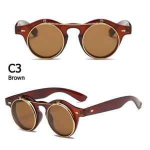 Fashion vintage round punk Jaraguar sunglasses - Image 4