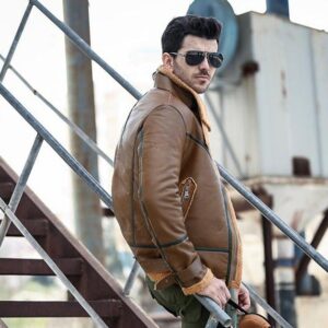 77City Killer leather wool Air Force Pilot Jacket - Image 7