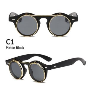 Fashion vintage round punk Jaraguar sunglasses - Image 5