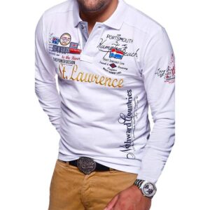 St Lawrence fancy long sleeve polo shirt 2022 - Image 3