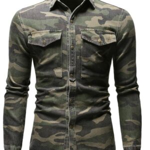 Cool Camouflage green army long sleeve shirt 2022