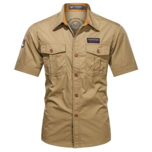 Army military fashion short sleeve shirt AFS Jeep