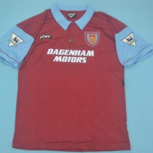 West Ham retro soccer jersey 1995-1996