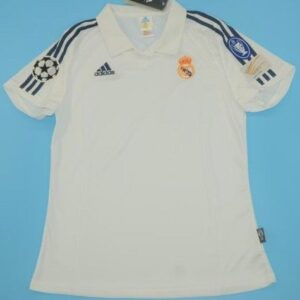 Real Madrid retro soccer jersey ECL 2002