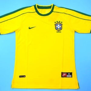 1998 Brazil retro national team soccer jersey