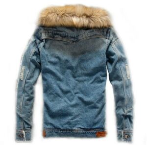 Denim coat men's jacket 2022 - Image 3