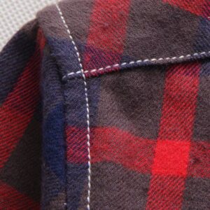 Casual fancy plaid Red shirt 2022 - Image 3