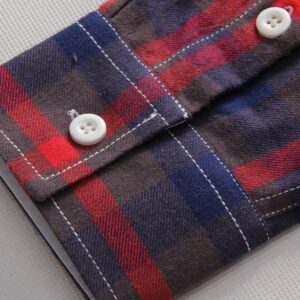 Casual fancy plaid Red shirt 2022 - Image 4