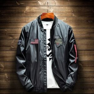 American flag bomber jacket
