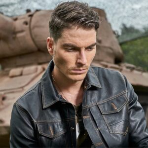 77Killer leather pilot bomber jacket - Image 5