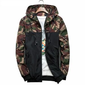 Jaraguar military camouflage zipper hoodie