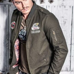 77Killer Eagle head pilot military jacket