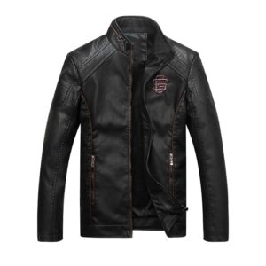 Leather suede motorcycle jacket 2022