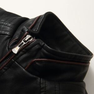 Leather suede motorcycle jacket 2022 - Image 4
