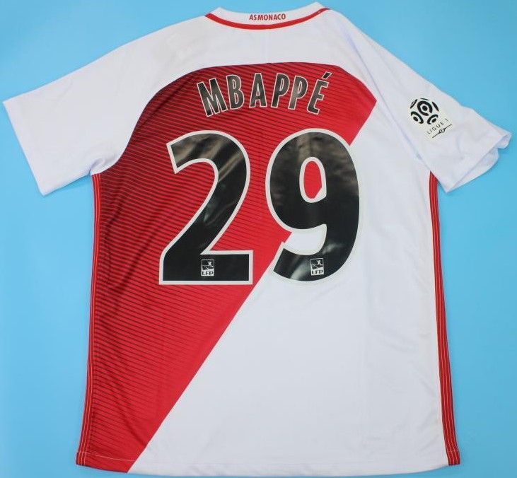 AS Monaco Home Jersey 2016-17 - S, 28 MBAPPE