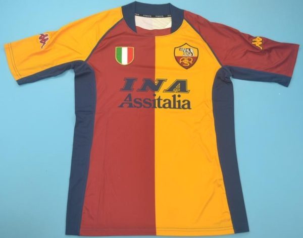 AS Roma 2001-2002 Home Jersey – Classic Totti & Batistuta Era Kit